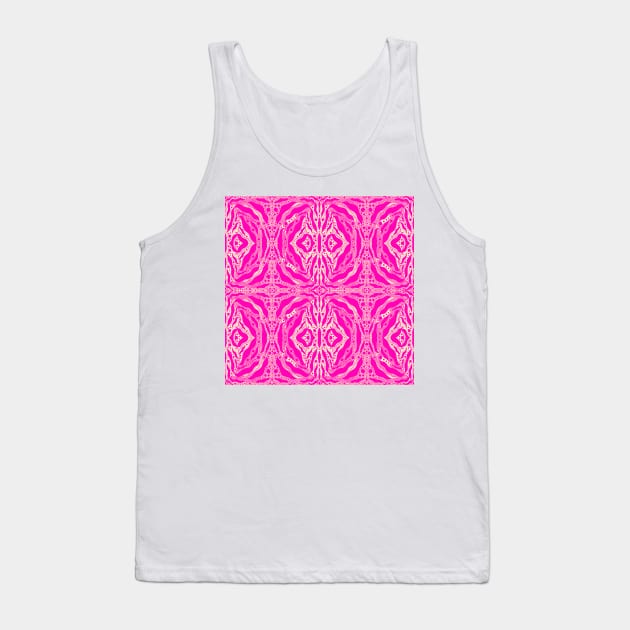 Pink tiger stripes Tank Top by Kamaloca